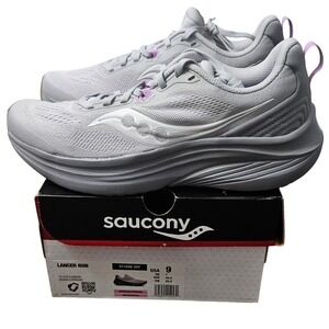 Saucony Lancer Run Womens 9 Cloud Carbon Grey Running Shoes S11048-207 NEW